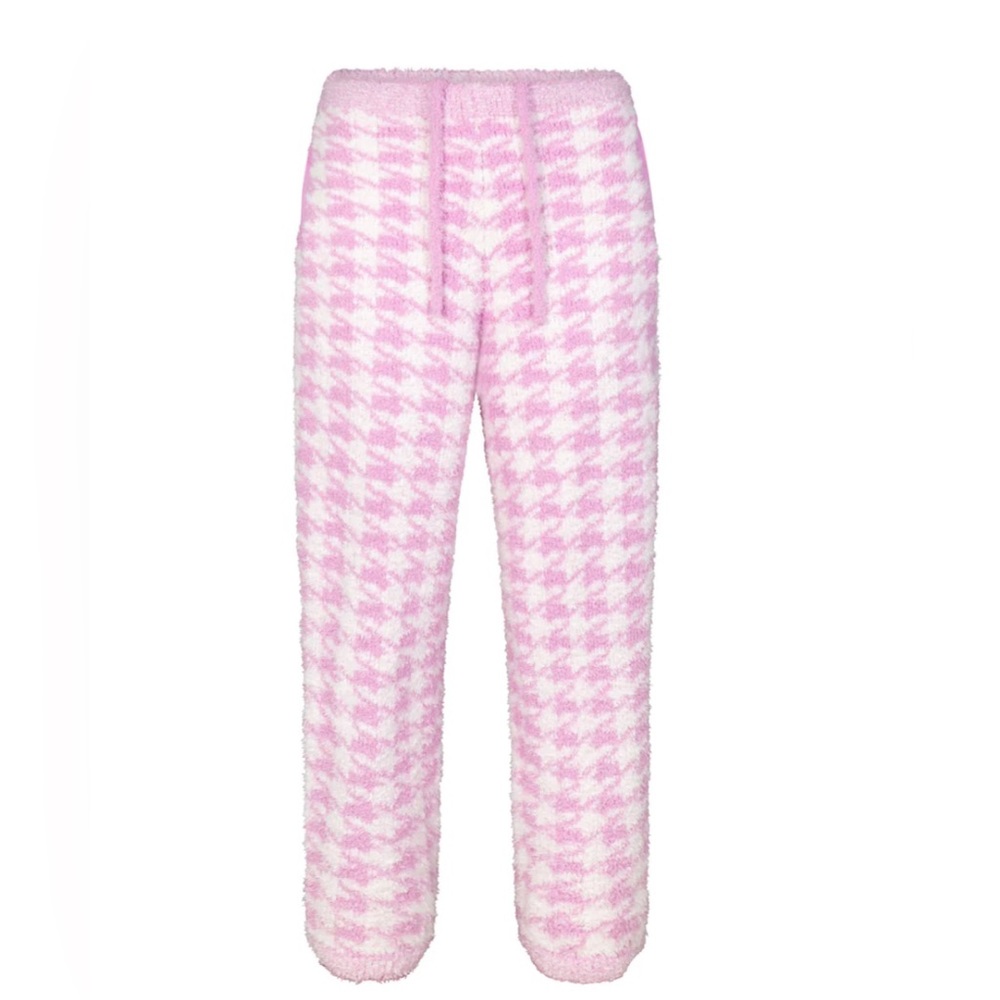 SKIMS Cozy Knit Jogger in Color Petal Houndstooth NWT